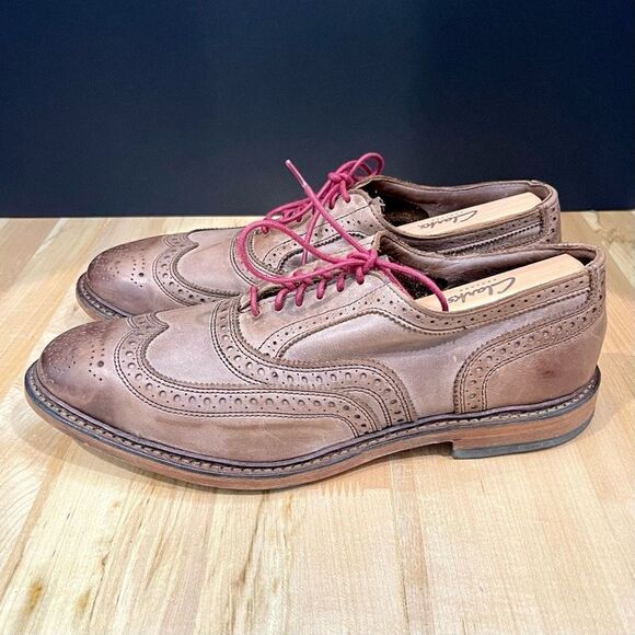 Allen Edmonds NEUMONK Brown Brogue Wingtip Oxfords. Size 9.5 (3E). - Picture 4 of 11
